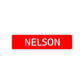 Nelson Street Sign Children Name Room Plate