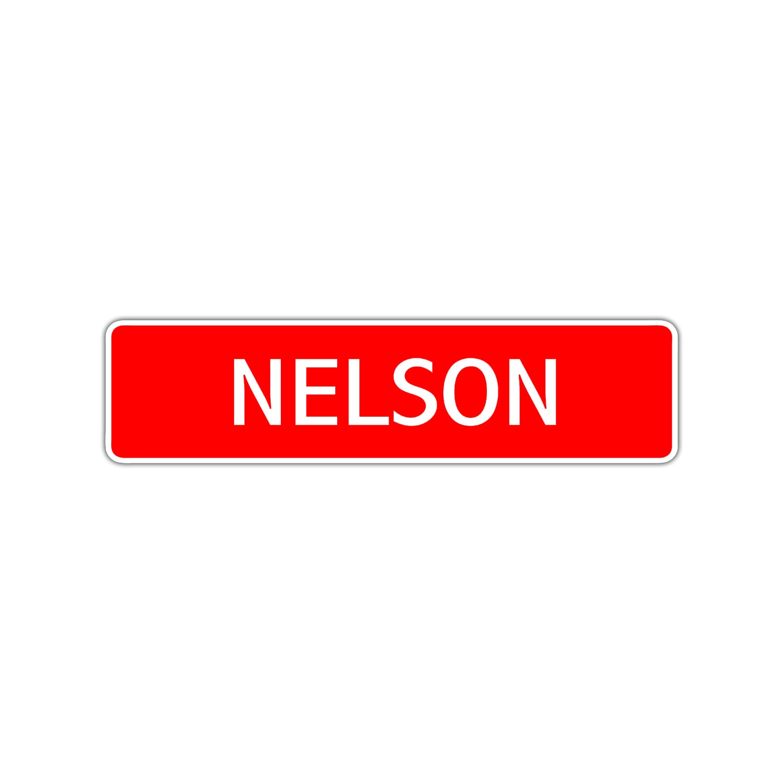 Nelson Street Sign Children Name Room Plate