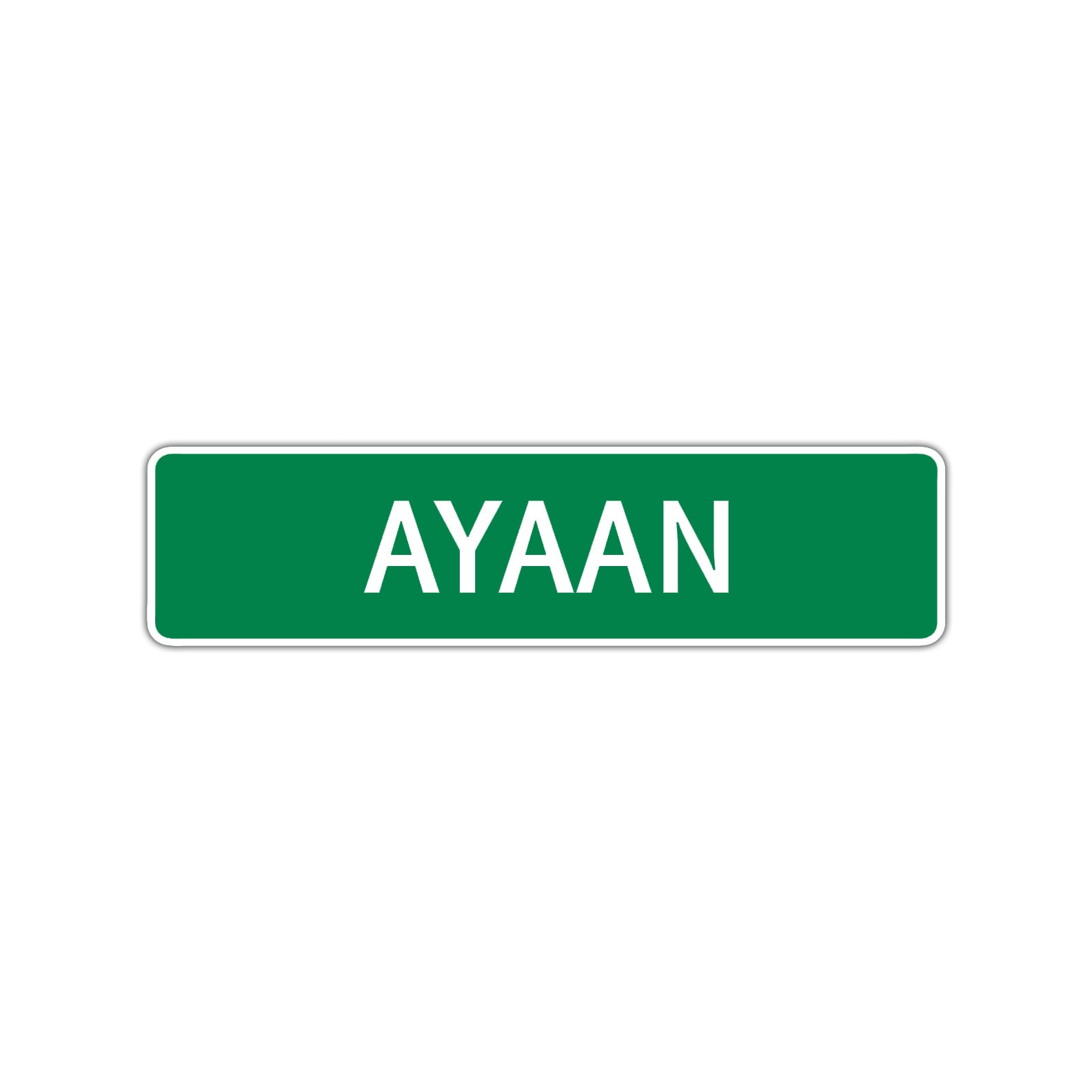 Ayaan Street Sign Children Name Room Plate