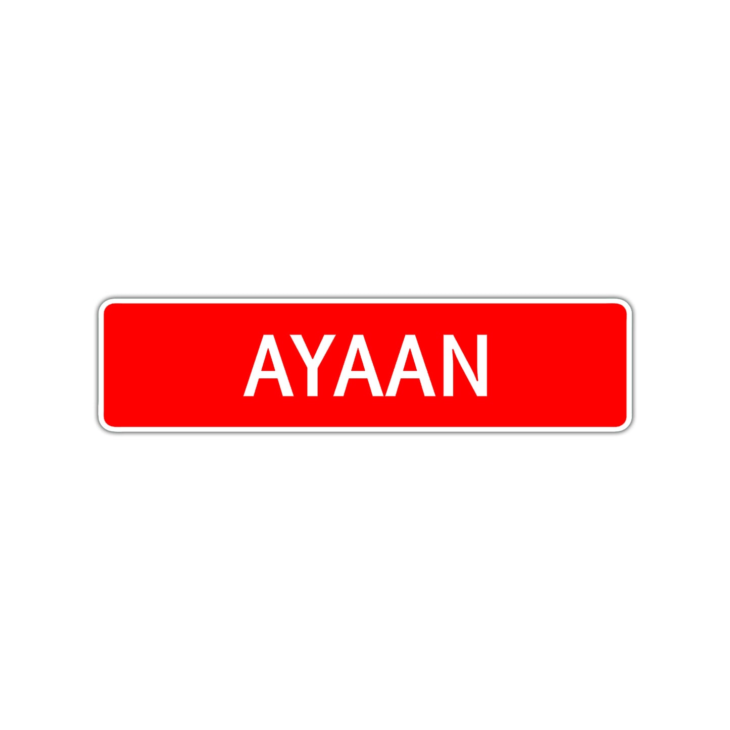 Ayaan Street Sign Children Name Room Plate