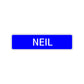 Neil Street Sign Children Name Room Plate