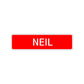 Neil Street Sign Children Name Room Plate