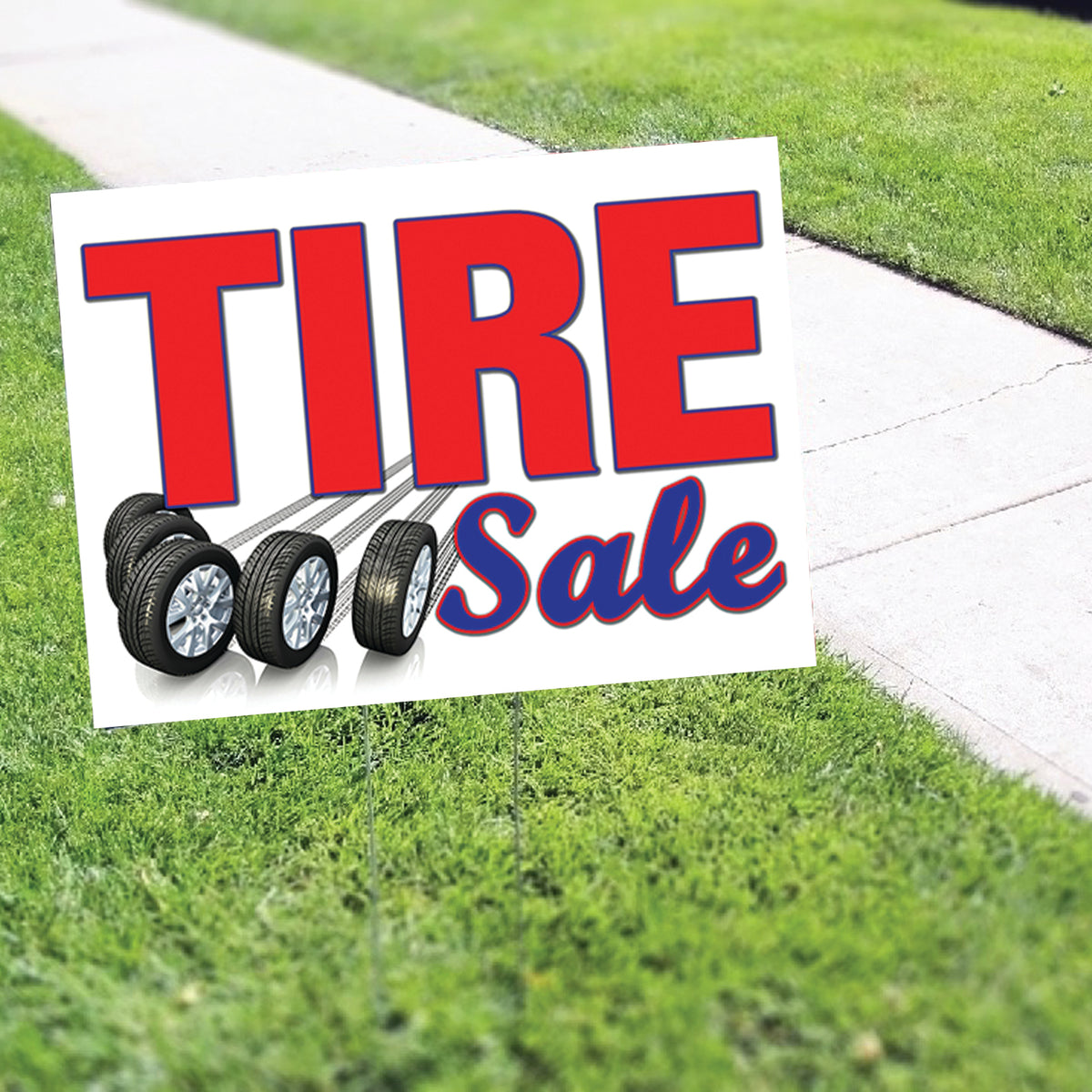 Tire Sale With Logo Coroplast Printed Yard Sign – Sign Fever