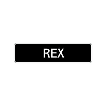 Rex Street Sign Children Name Room Plate