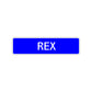 Rex Street Sign Children Name Room Plate