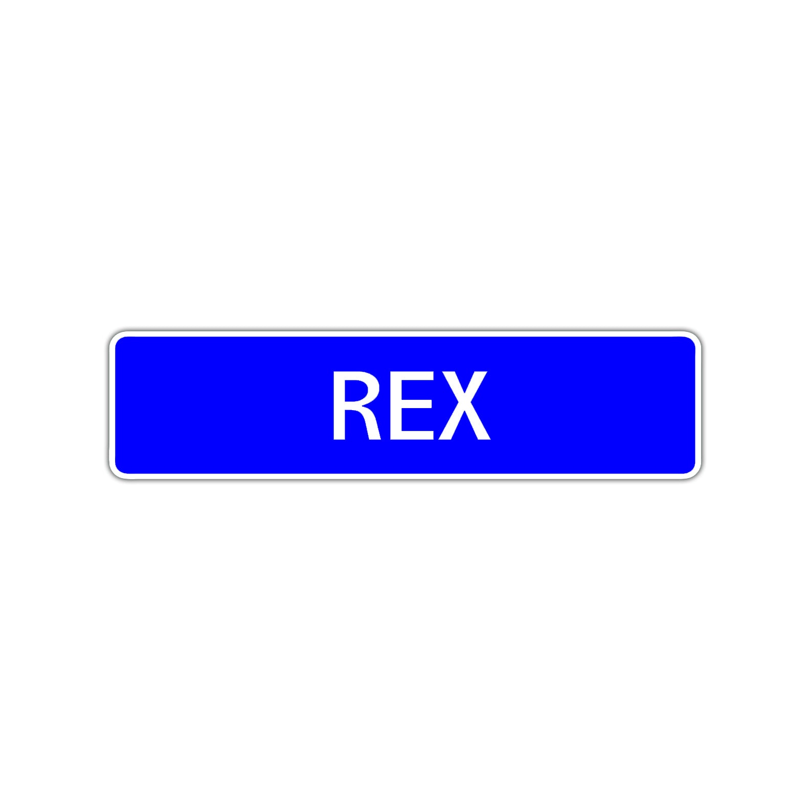 Rex Street Sign Children Name Room Plate