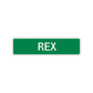 Rex Street Sign Children Name Room Plate