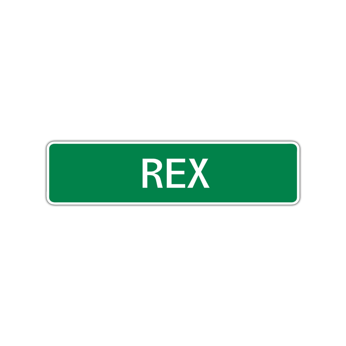 Rex Street Sign Children Name Room Plate