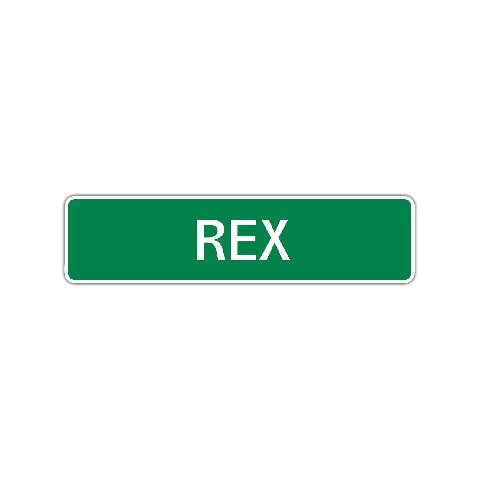 Rex Street Sign Children Name Room Plate