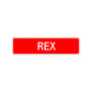 Rex Street Sign Children Name Room Plate
