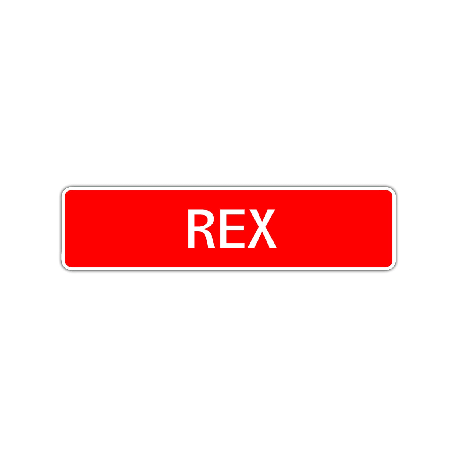 Rex Street Sign Children Name Room Plate