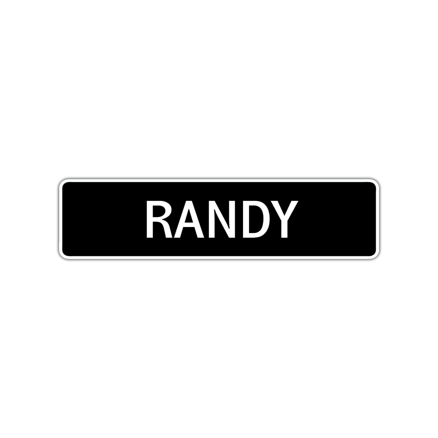 Randy Street Sign Children Name Room Plate