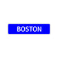 Boston Street Sign Children Name Room Plate