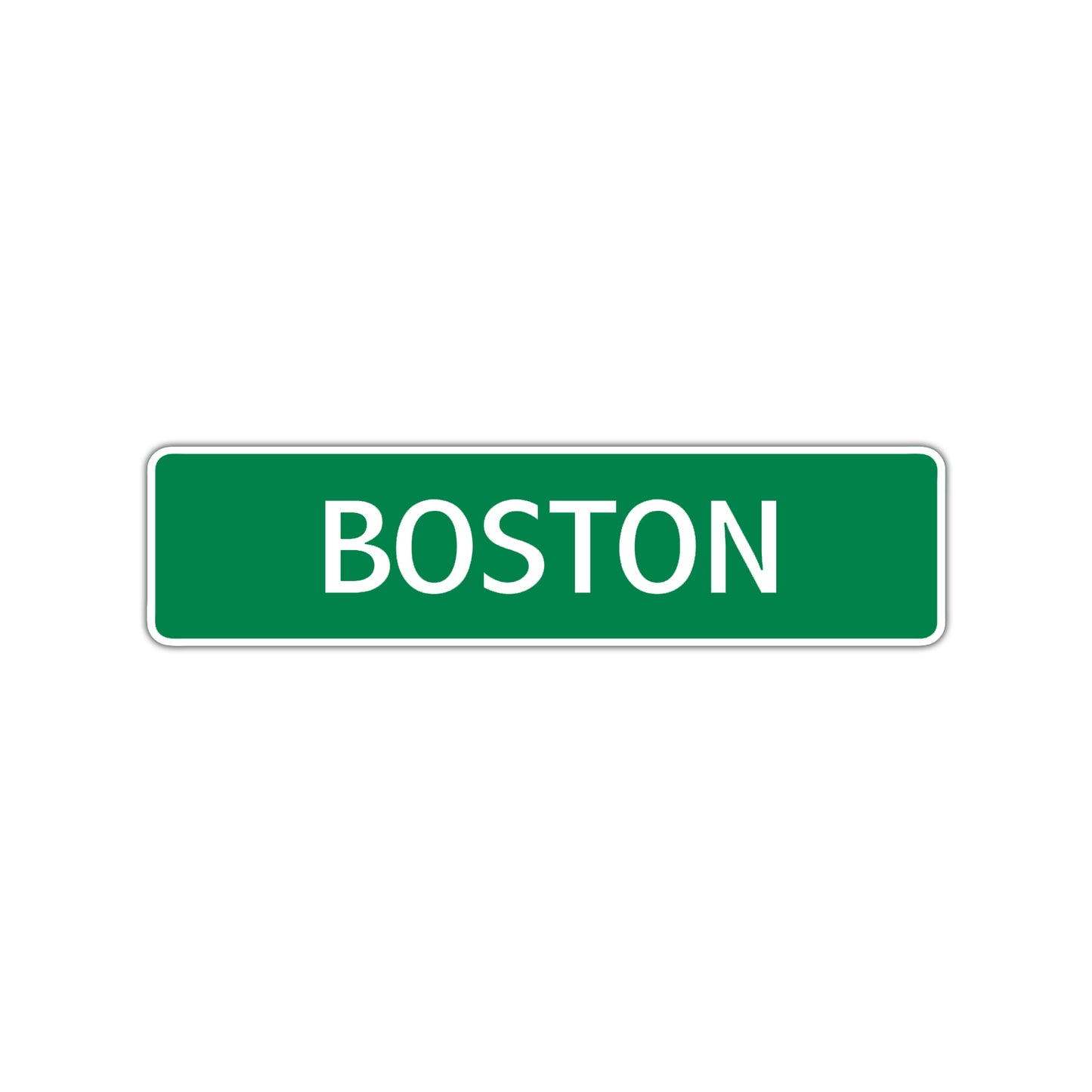 Boston Street Sign Children Name Room Plate