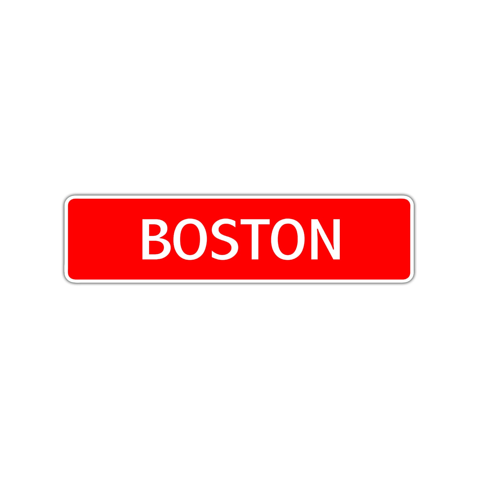 Boston Street Sign Children Name Room Plate