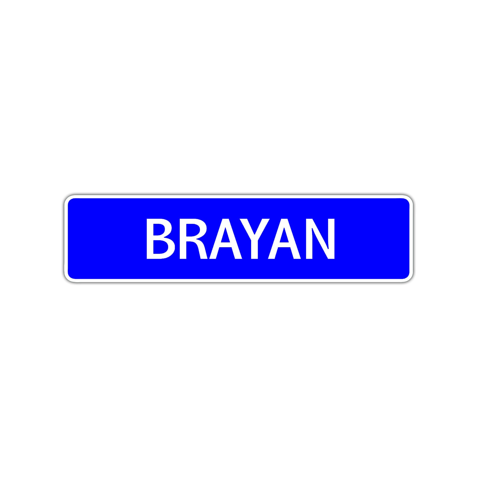 Brayan Street Sign Children Name Room Plate