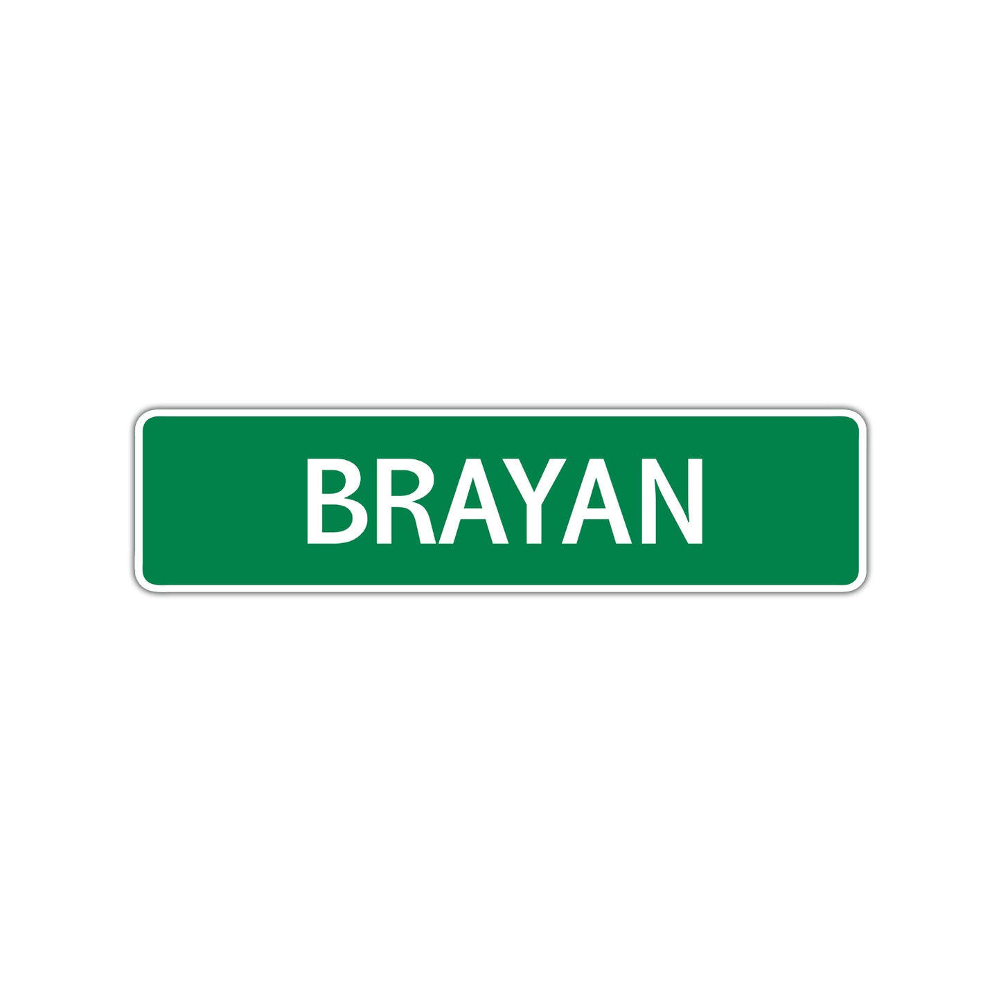 Brayan Street Sign Children Name Room Plate
