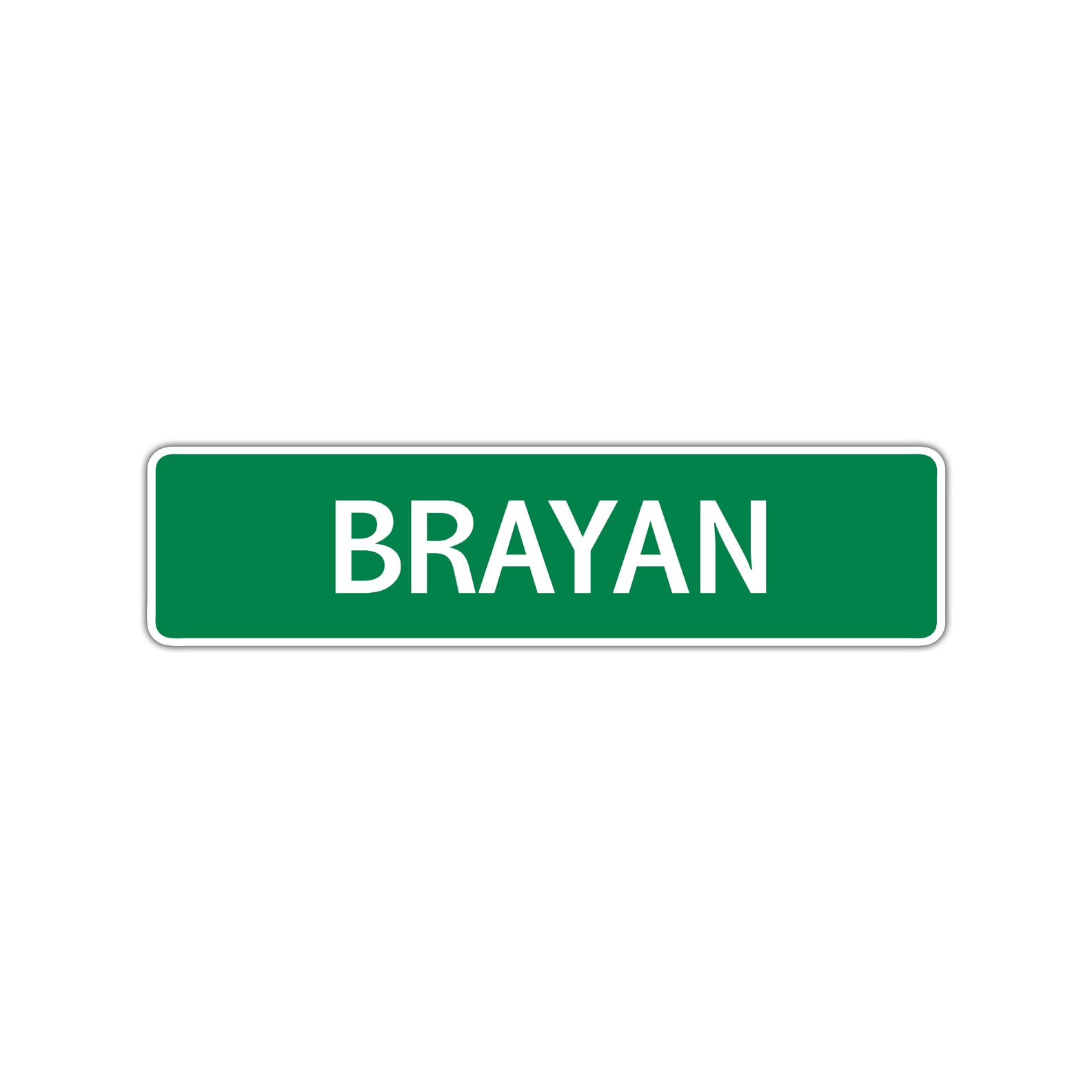 Brayan Street Sign Children Name Room Plate