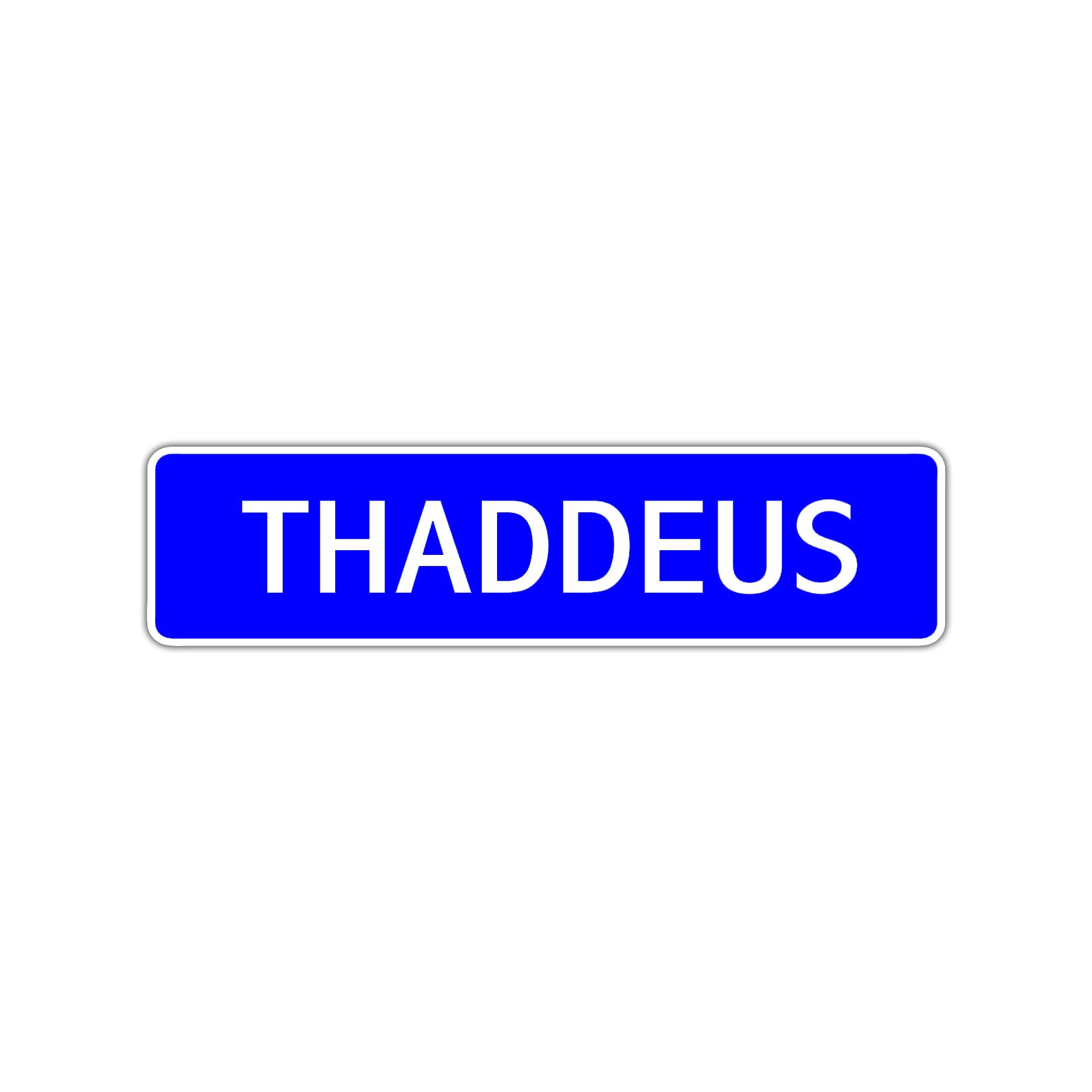 Thaddeus Street Sign Children Name Room Plate