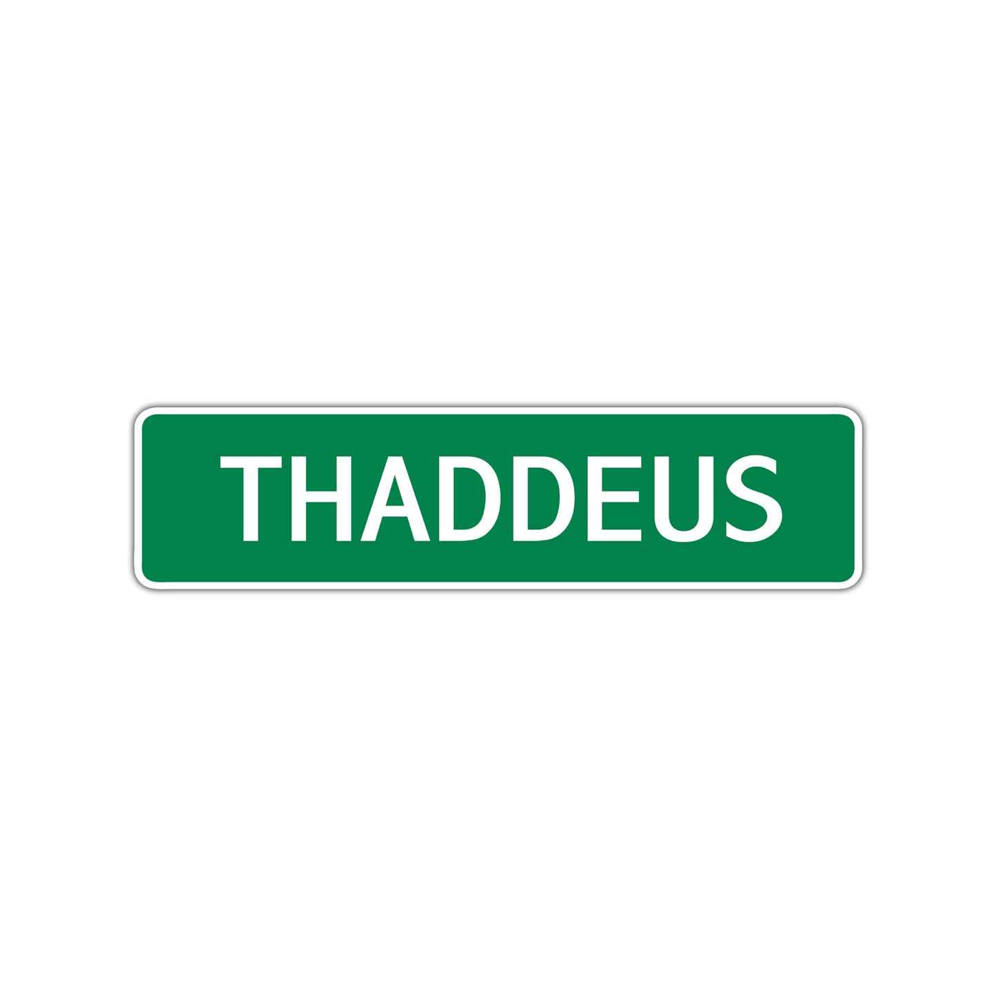 Thaddeus Street Sign Children Name Room Plate