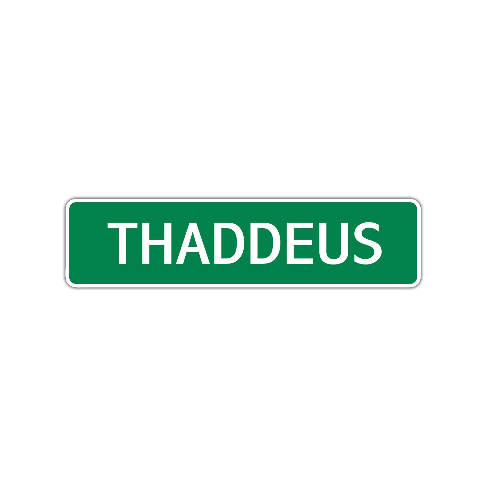 Thaddeus Street Sign Children Name Room Plate