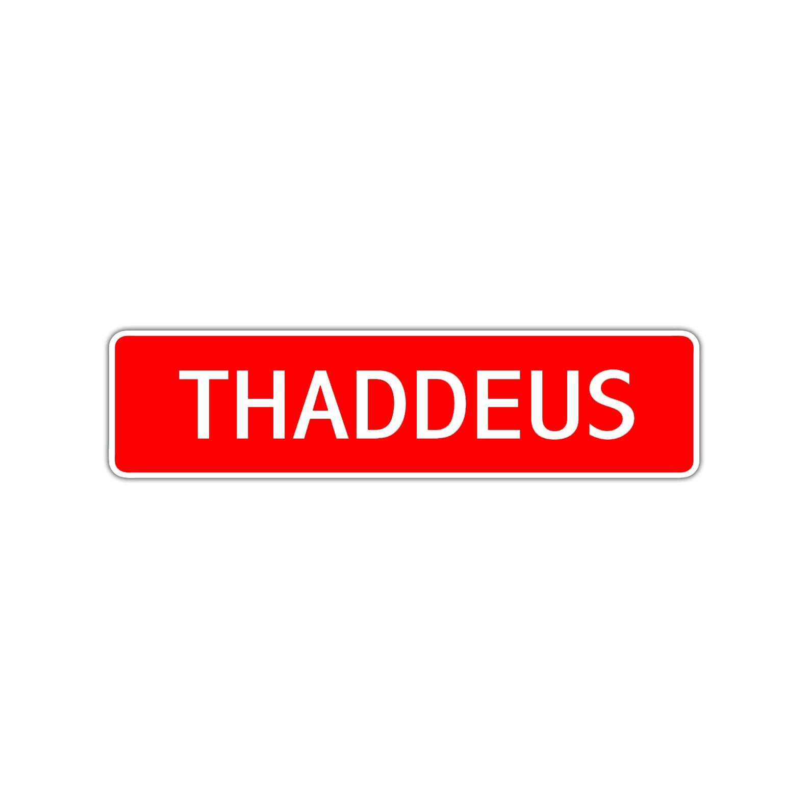 Thaddeus Street Sign Children Name Room Plate