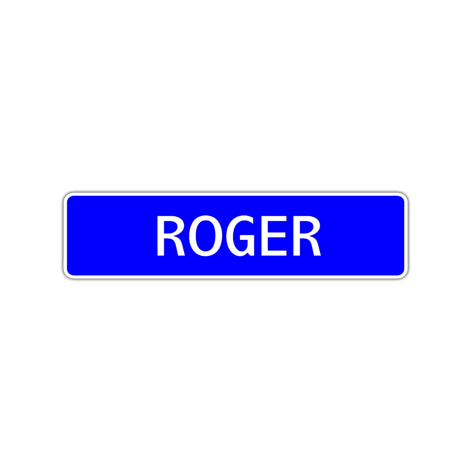 Roger Street Sign Children Name Room Plate