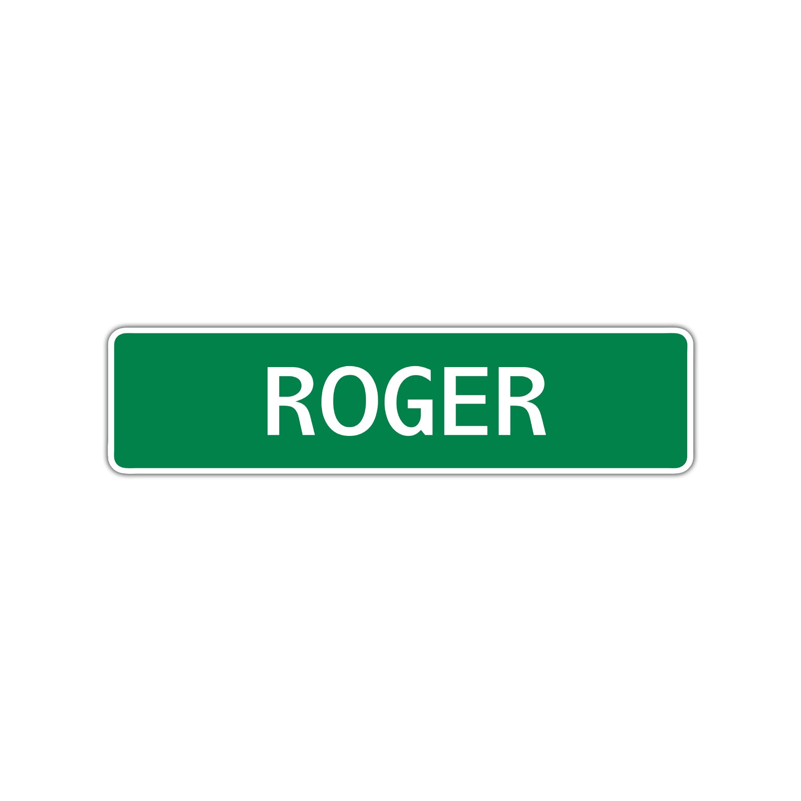 Roger Street Sign Children Name Room Plate