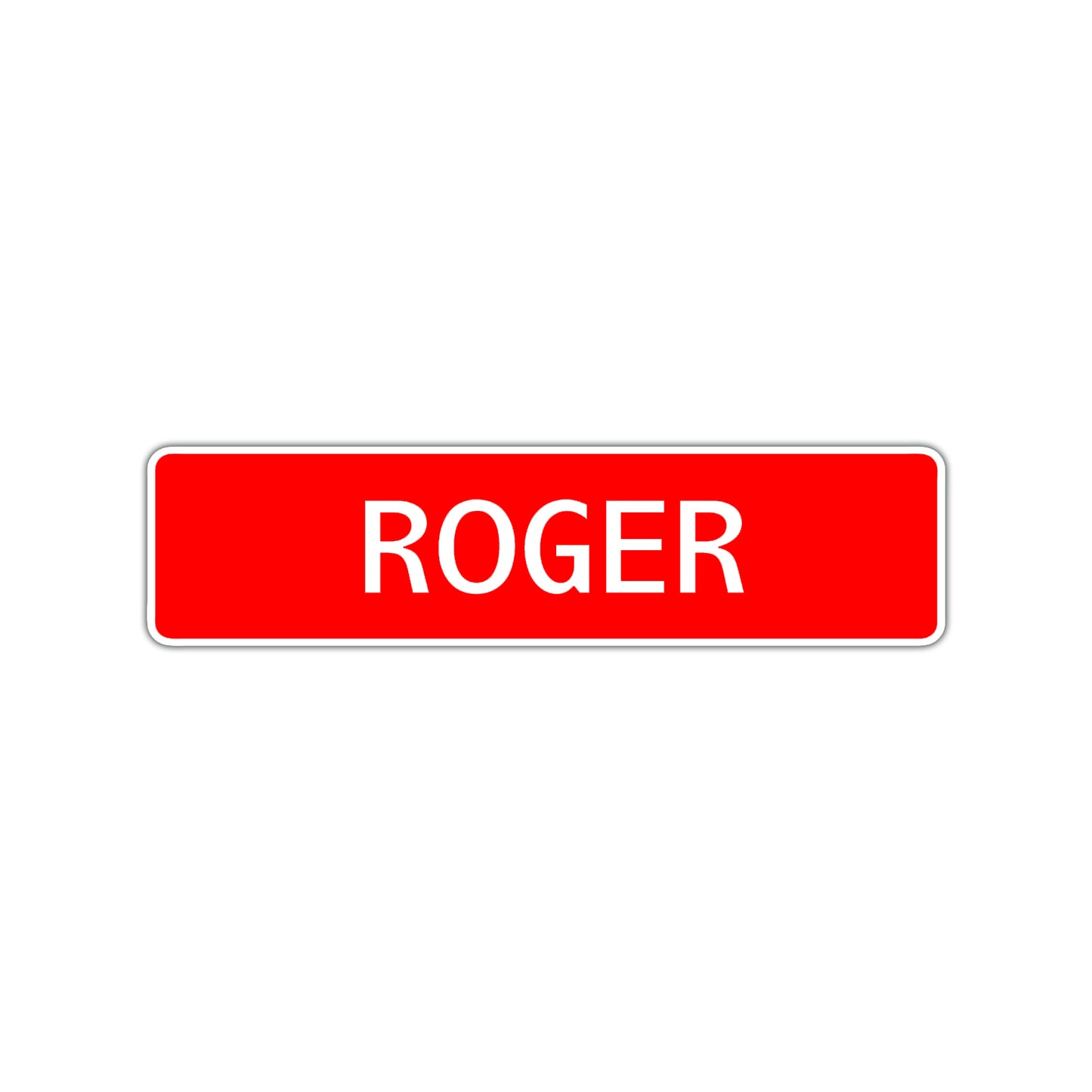 Roger Street Sign Children Name Room Plate