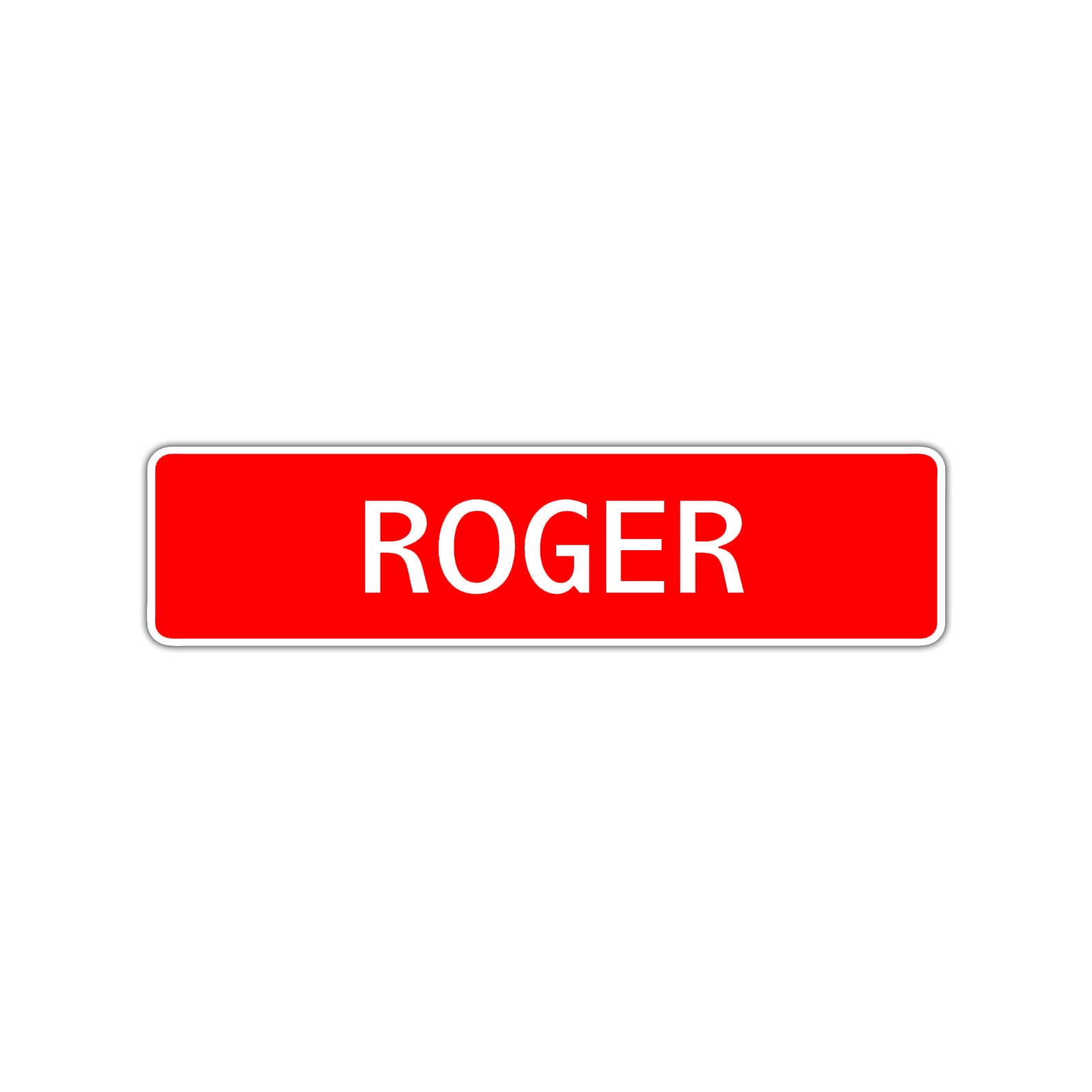 Roger Street Sign Children Name Room Plate