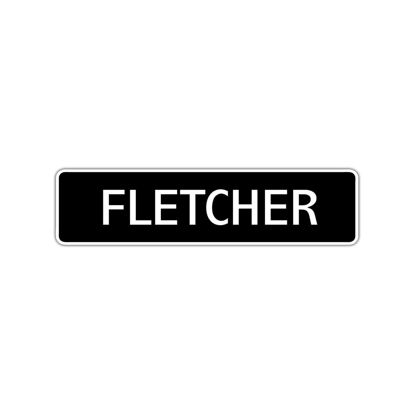 Fletcher Street Sign Children Name Room Plate