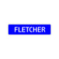 Fletcher Street Sign Children Name Room Plate