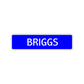 Briggs Street Sign Children Name Room Plate
