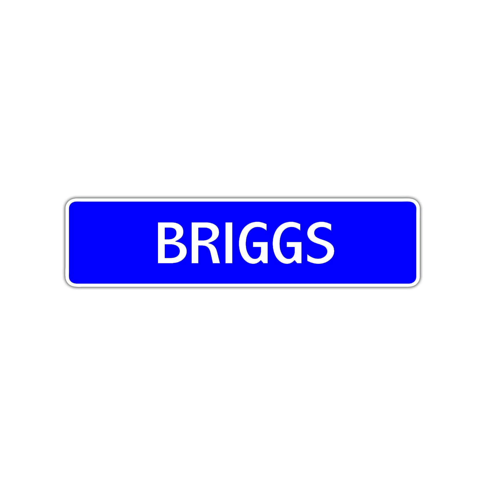 Briggs Street Sign Children Name Room Plate