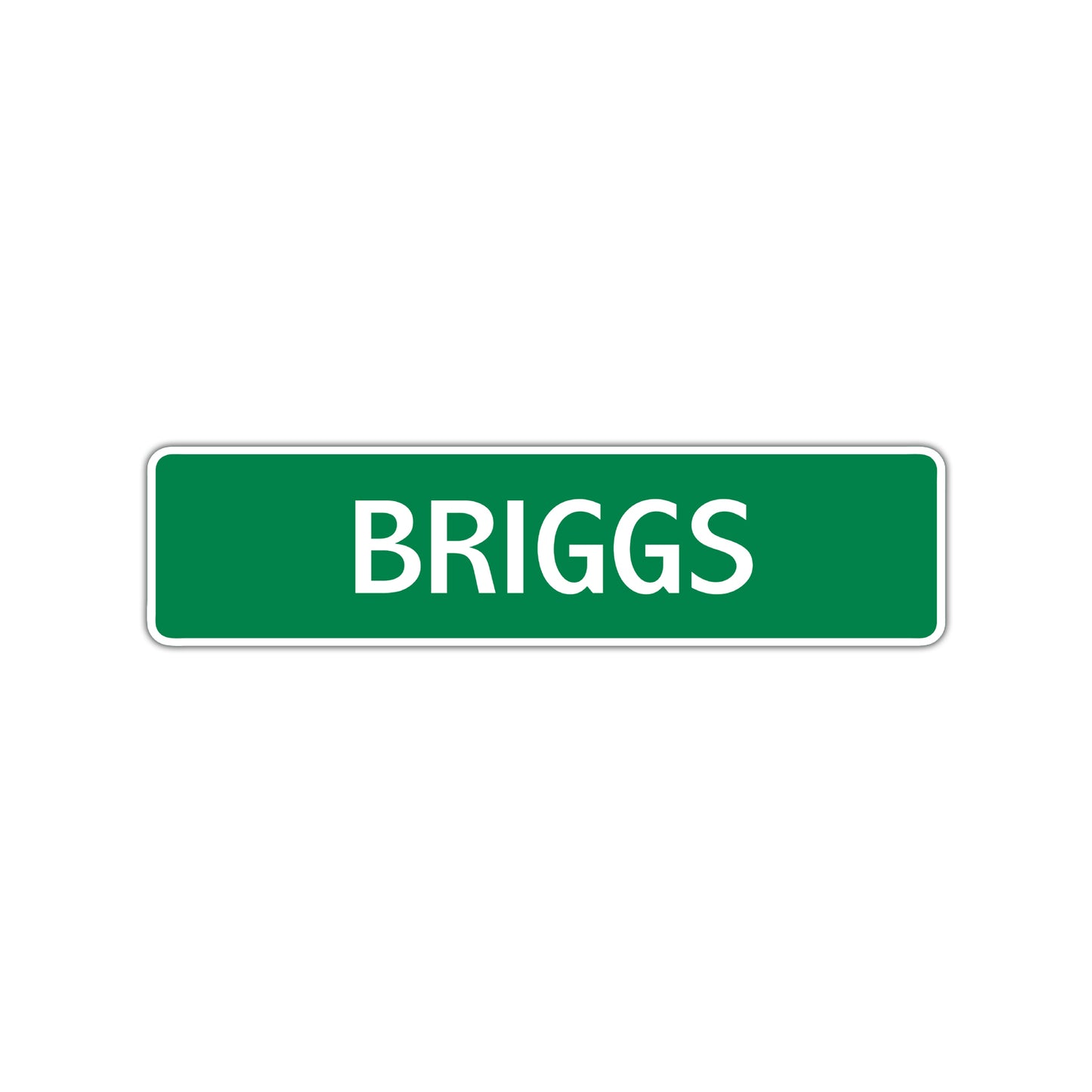 Briggs Street Sign Children Name Room Plate