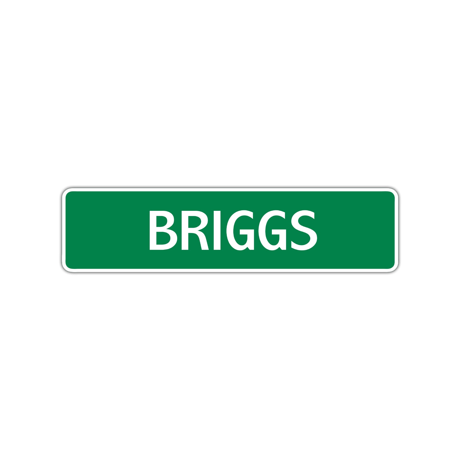 Briggs Street Sign Children Name Room Plate