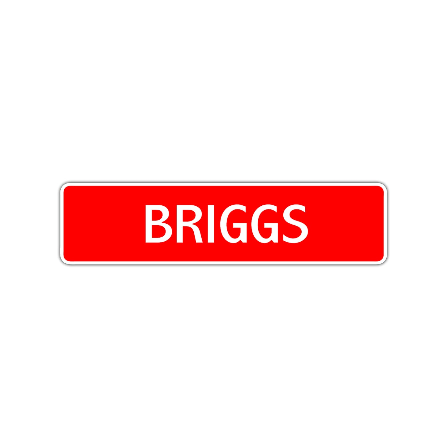 Briggs Street Sign Children Name Room Plate