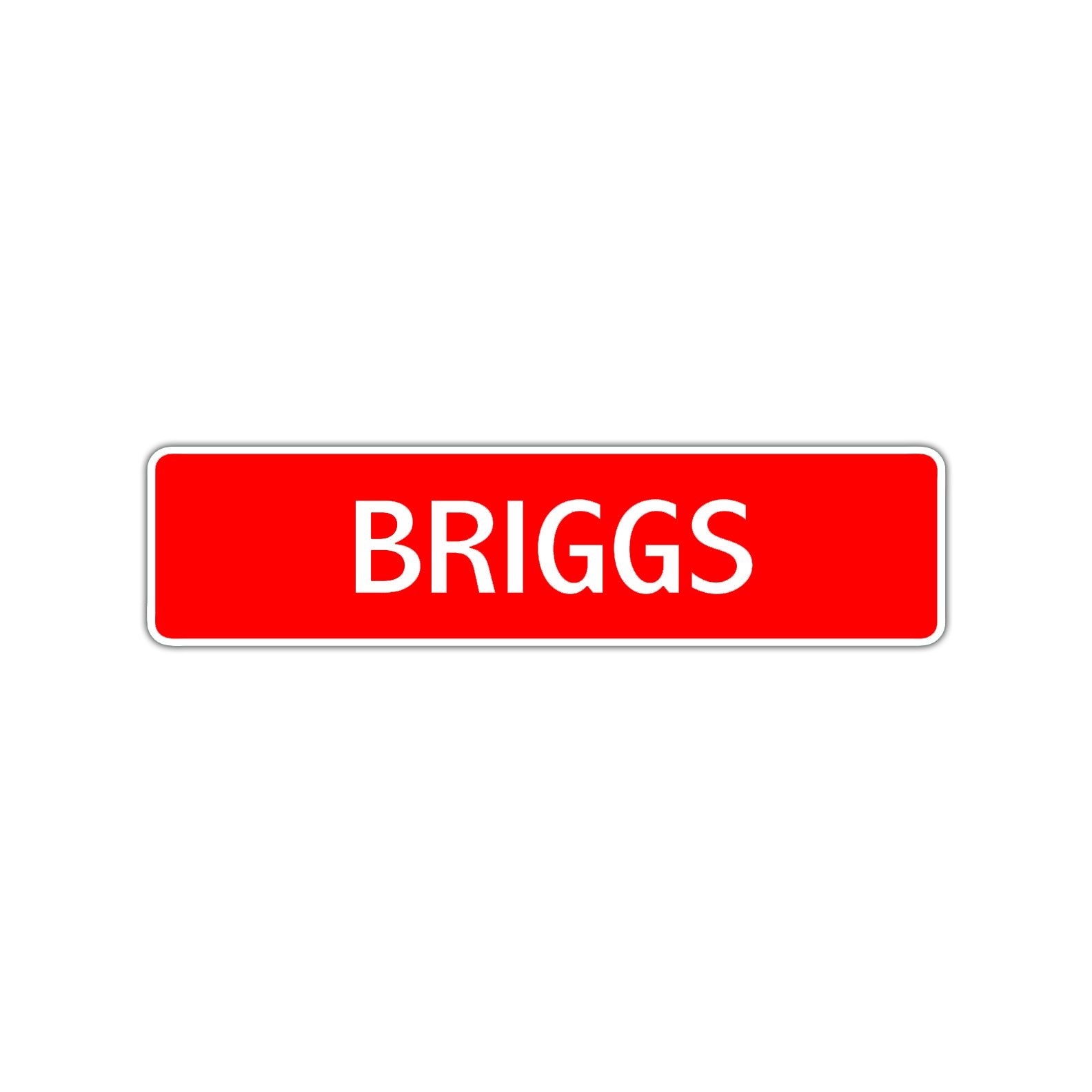 Briggs Street Sign Children Name Room Plate
