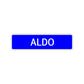 Aldo Street Sign Children Name Room Plate