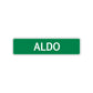 Aldo Street Sign Children Name Room Plate