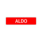 Aldo Street Sign Children Name Room Plate