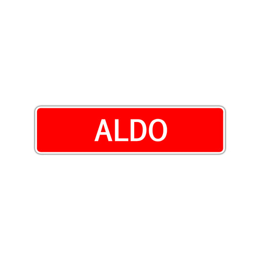 Aldo Street Sign Children Name Room Plate