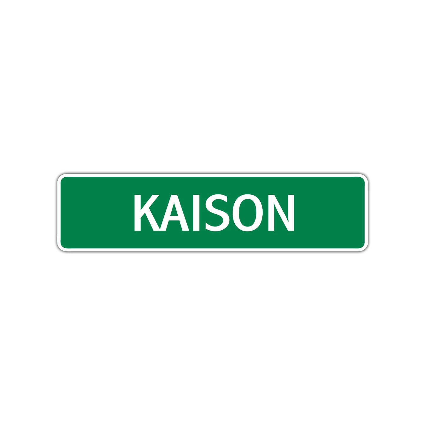 Kaison Street Sign Children Name Room Plate
