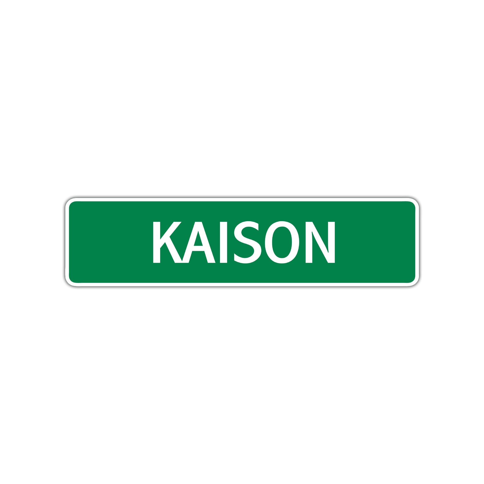 Kaison Street Sign Children Name Room Plate