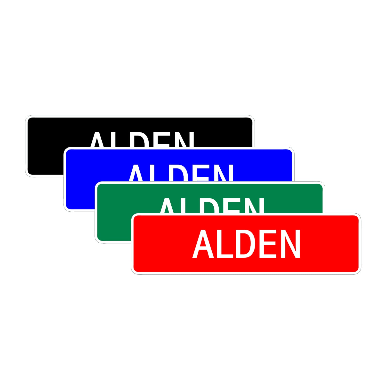 Alden Street Sign Children Name Room Plate