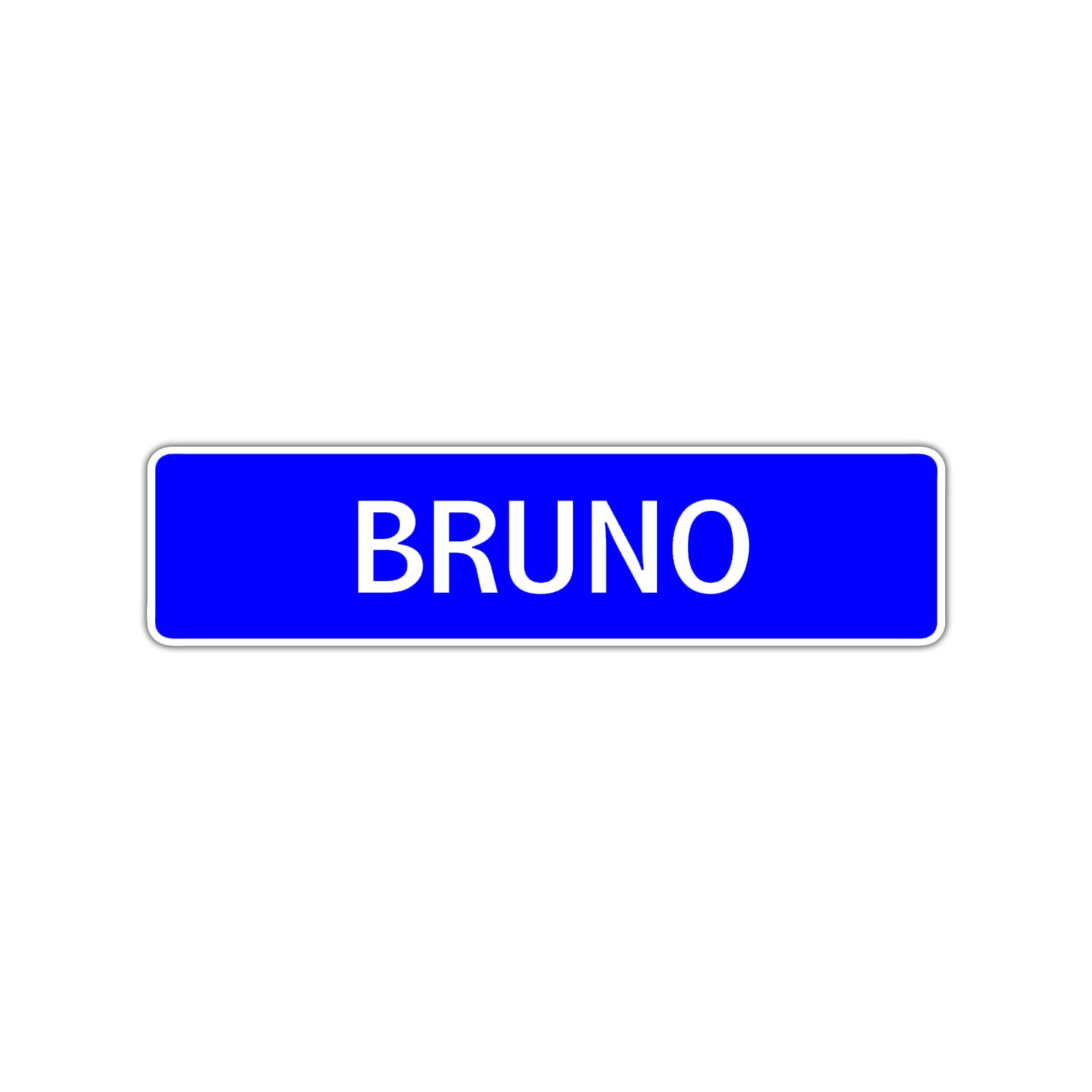 Bruno Street Sign Children Name Room Plate