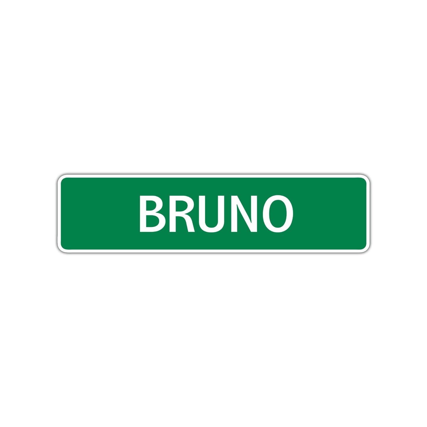 Bruno Street Sign Children Name Room Plate