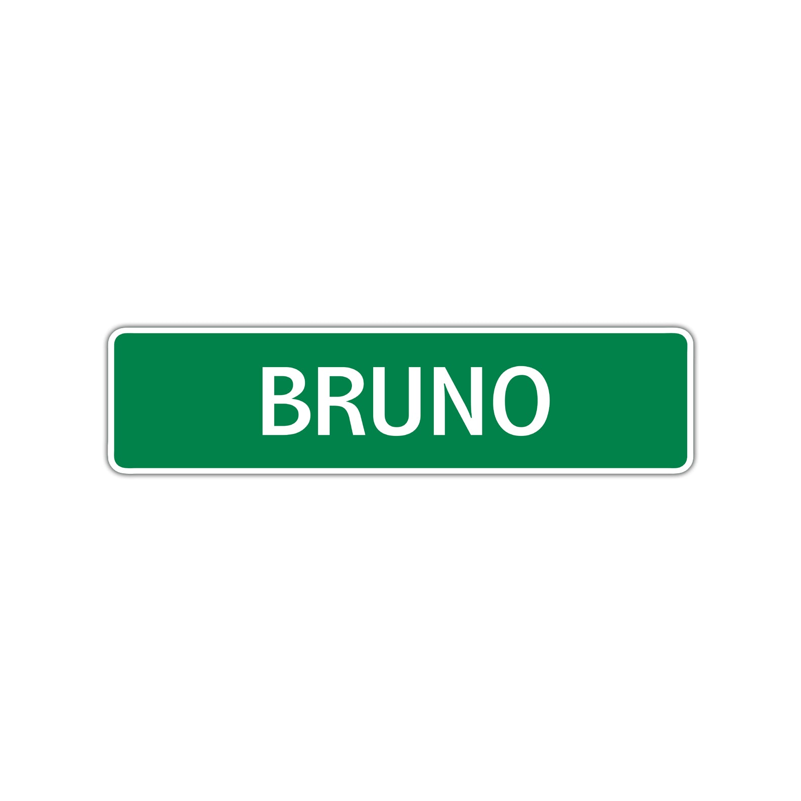 Bruno Street Sign Children Name Room Plate