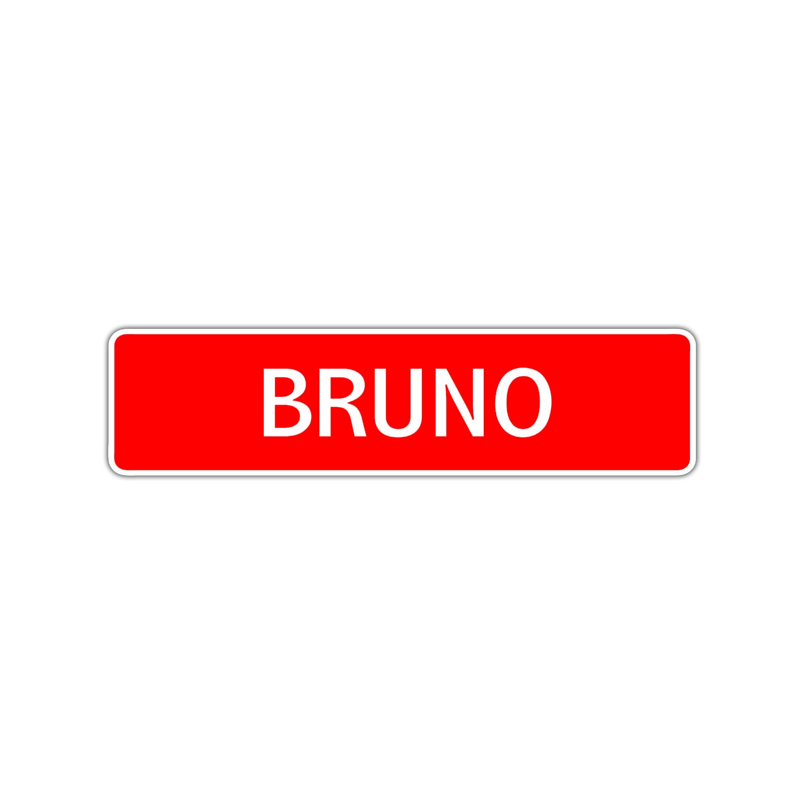 Bruno Street Sign Children Name Room Plate