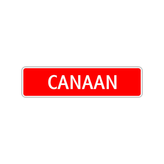 Canaan Street Sign Children Name Room Plate